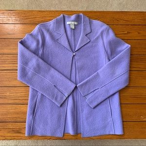 Vintage Marconi Lavender Purple 100% Wool Sweater Jacket Medium